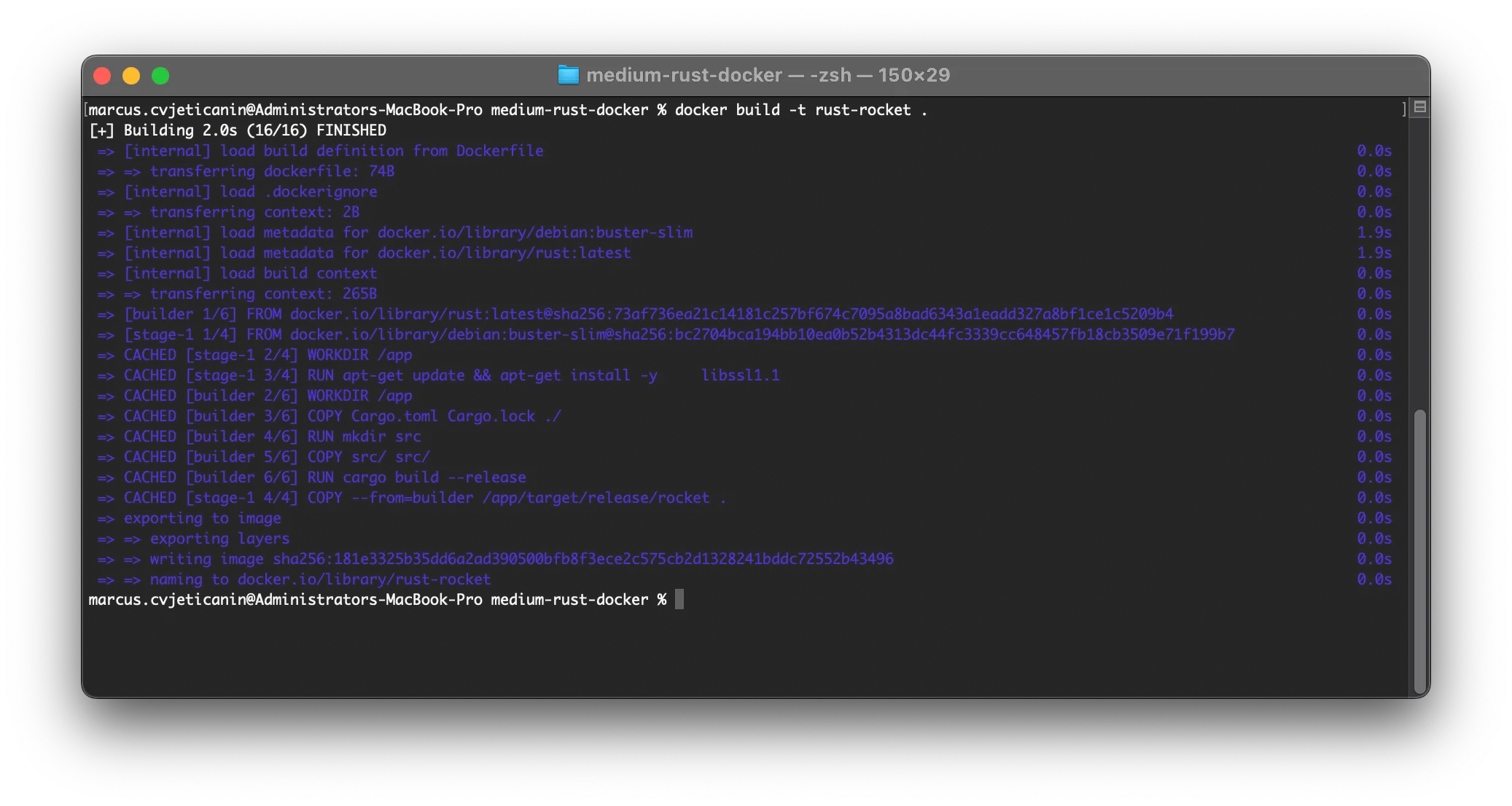Docker Rust GitHub Actions Screenshot 0